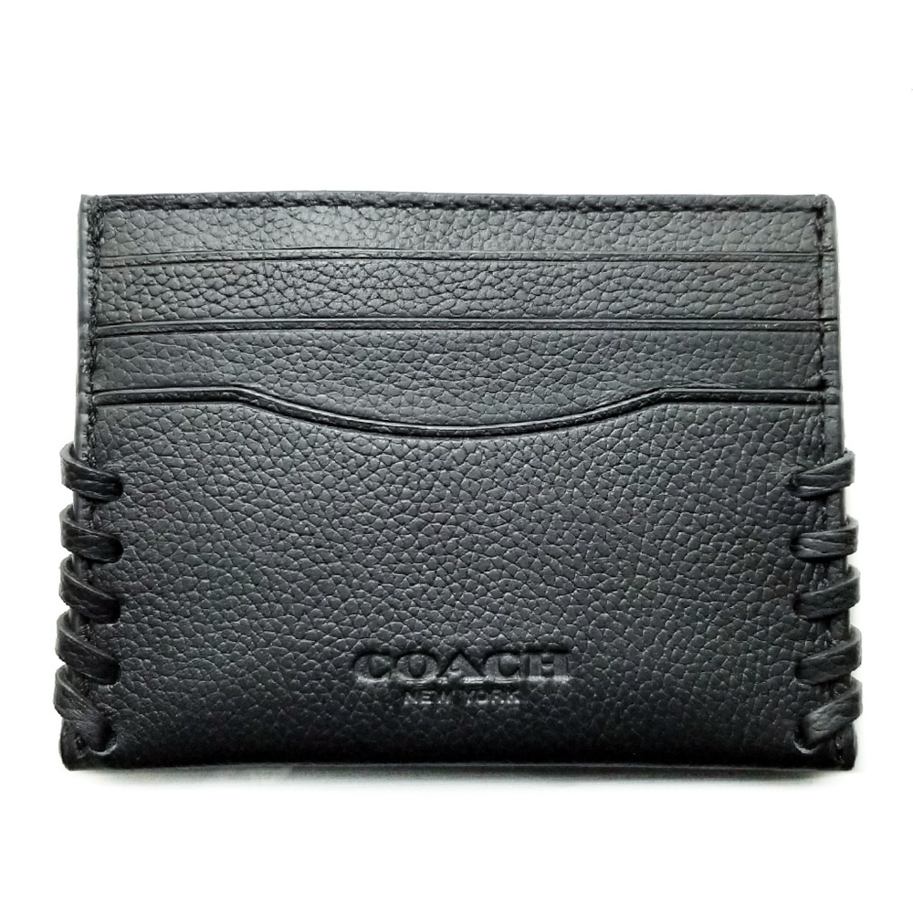 💲⬇️ COACH: Men's Edgy Blk.Leather Card Wallet